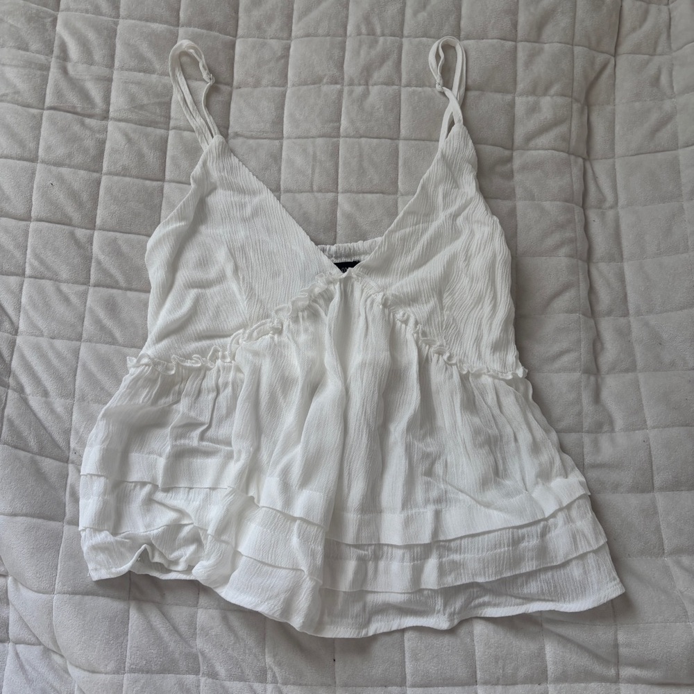 Elegant White Babydoll tank